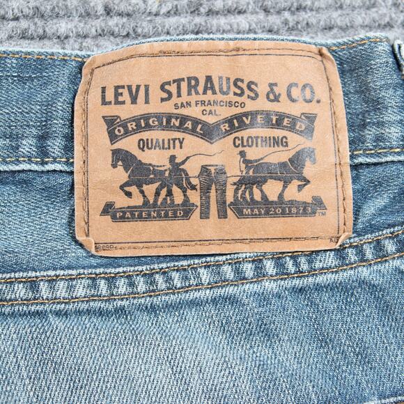 Levi’s 527 Jeans Mens 34x34 Light Wash Slim Bootcut Zip Fly - Picture 9 of 11